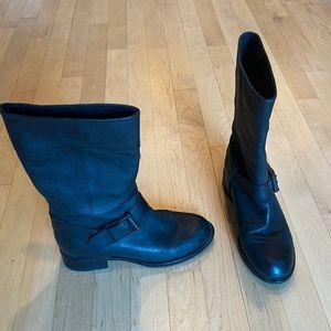 Black Cole Haan Boots w buckle
